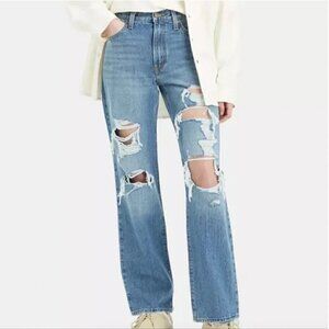 Levi's 94 Baggy Jeans Heavily Distressed Size 25
